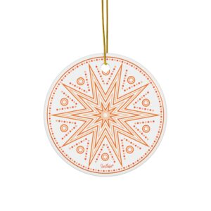 Sunflake Ceramic Ornament #26 2-Side Print