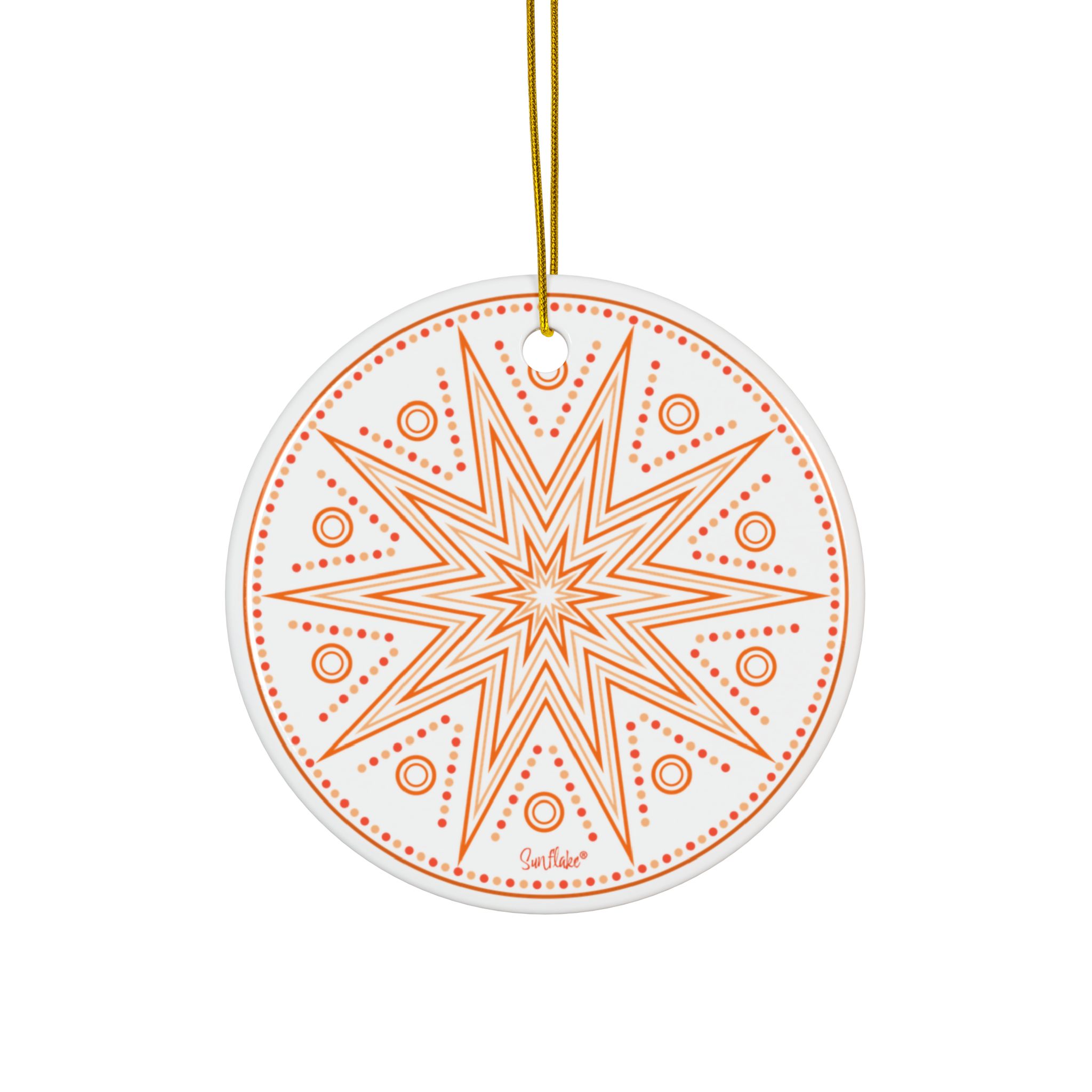 Sunflake Ceramic Ornament #26 2-Side Print