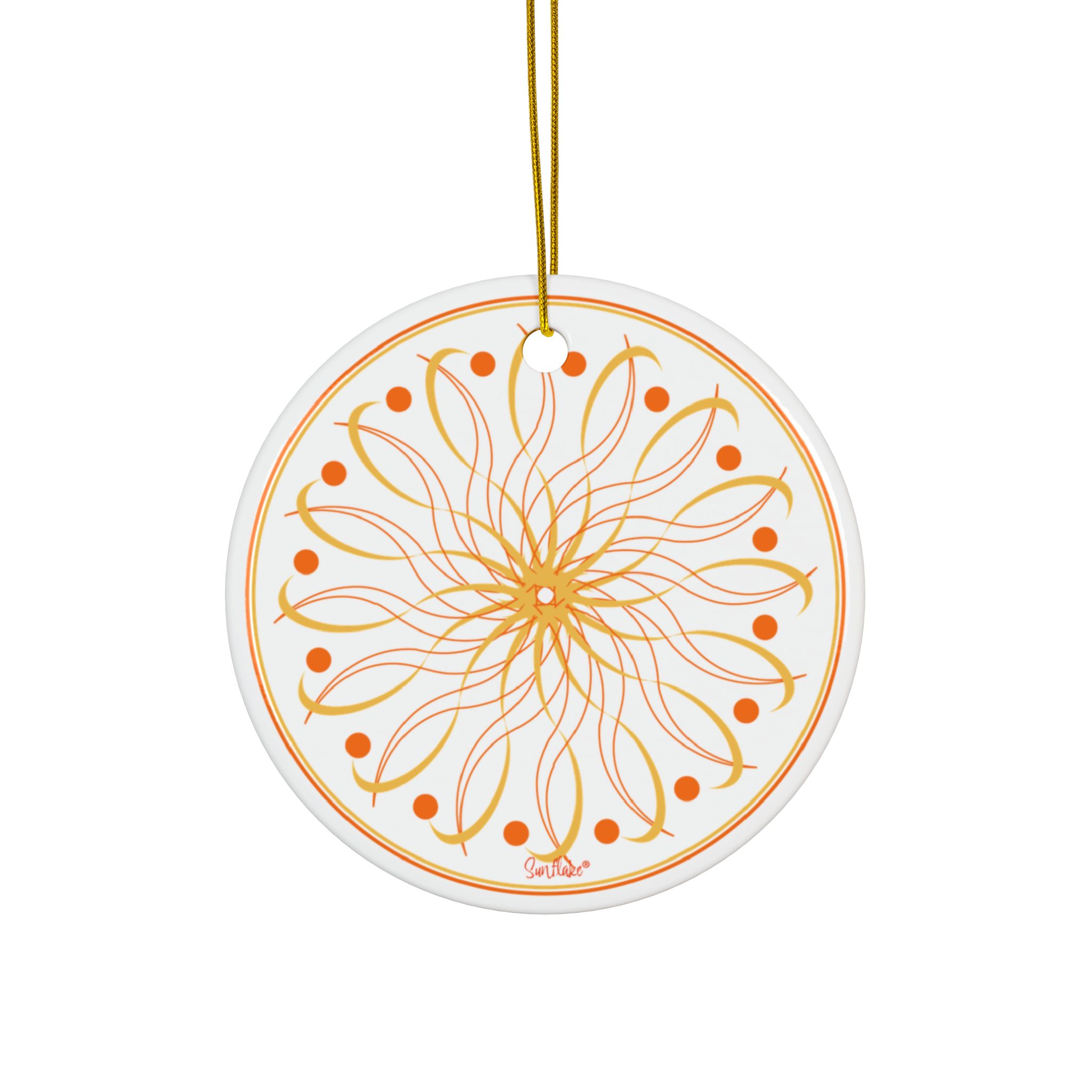 Sunflake Ceramic Ornament #29   2-Side Print