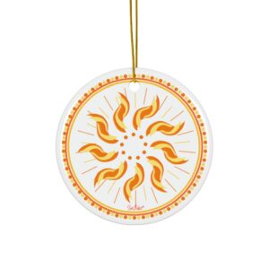 Sunflake Ceramic Ornament #1 2-Side Print
