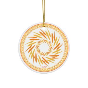 Sunflake Ceramic Ornament #12 2-Side Print