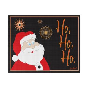 Sunflake Christmas Art - Ho, Ho, Ho - Matte Canvas, Stretched, 0.75"
