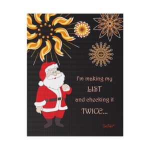 Sunflake Christmas Art - Santa's List Matte Canvas, Stretched, 0.75"