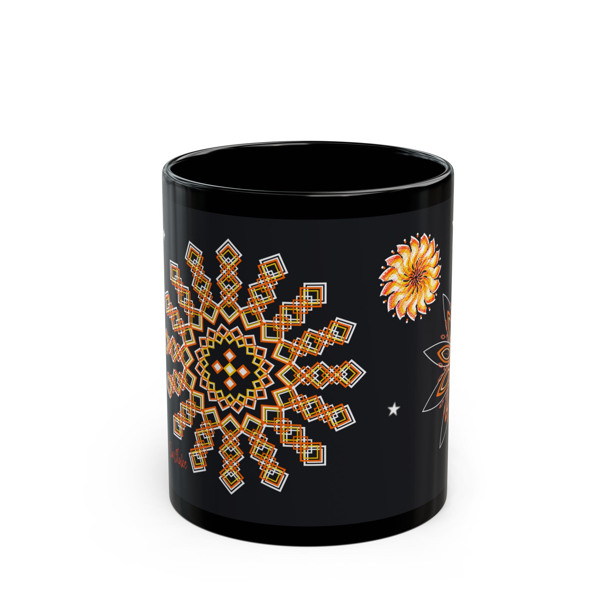 Sunflake Black Mug #5 (11oz, 15oz)