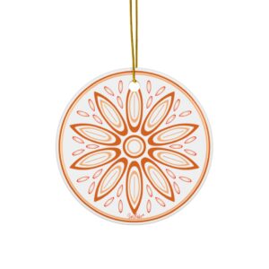 Sunflake Ceramic Ornament #23 2-Side Print