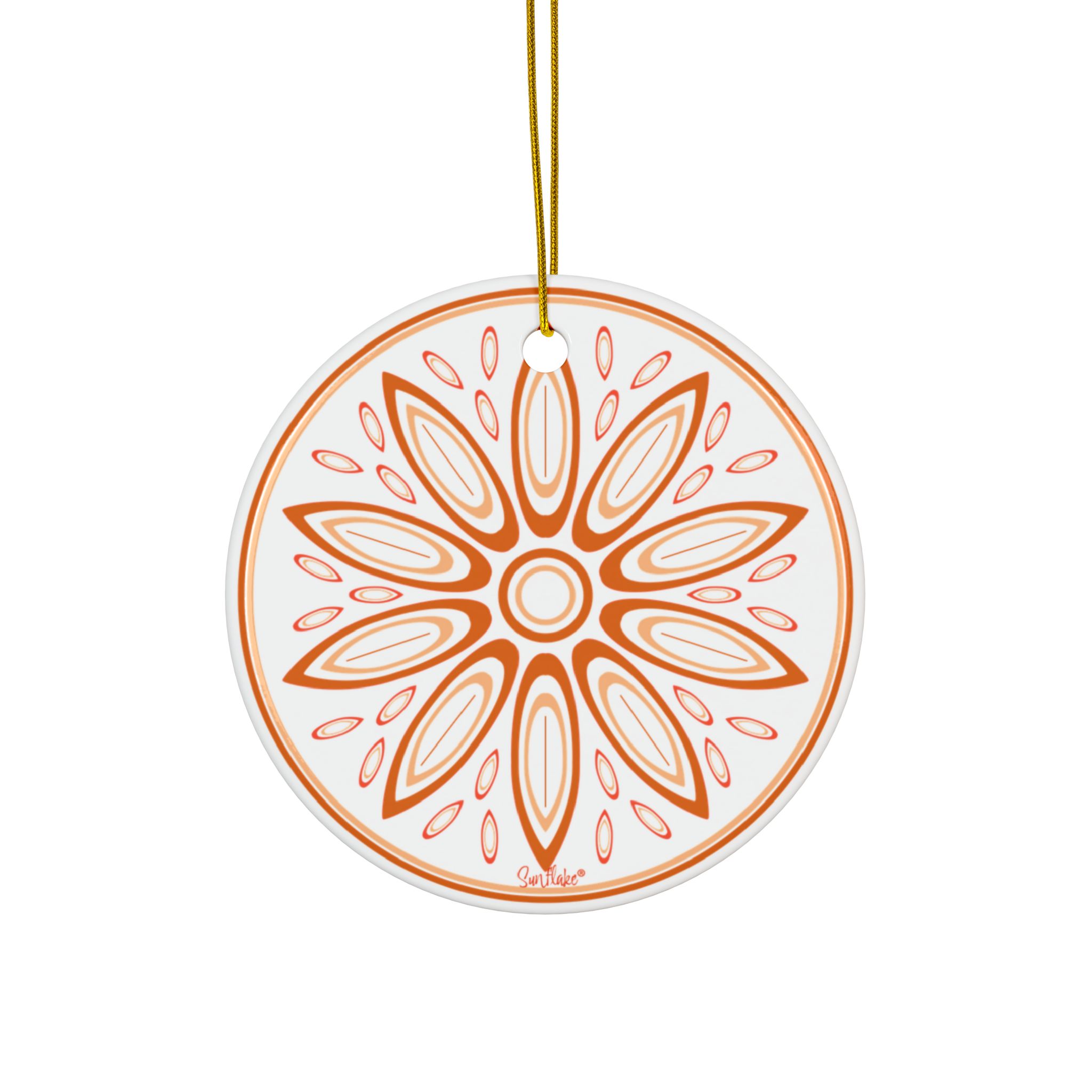 Sunflake Ceramic Ornament #23   2-Side Print