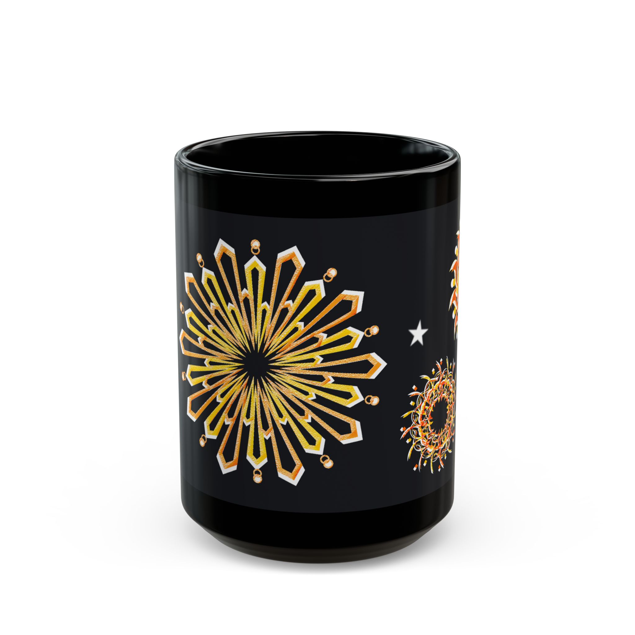 Sunflake Black Mug #8 (11oz, 15oz)