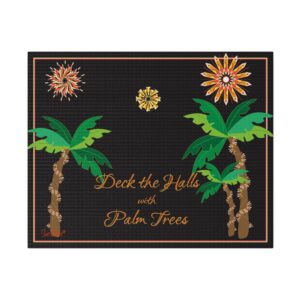 Sunflake Christmas Art - Deck the Halls - Matte Canvas, Stretched, 0.75"