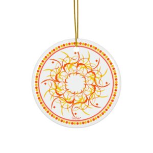 Sunflake Ceramic Ornament #6 2-Side Print