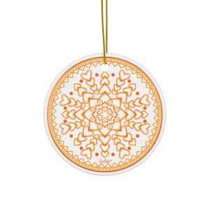 Sunflake Ceramic Ornament #24 2-Side Print