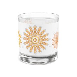 Sunflake Rocks Glass #1 on White, 10oz