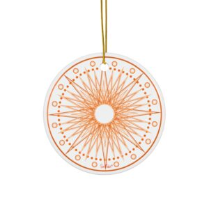 Sunflake Ceramic Ornament #25 2-Side Print