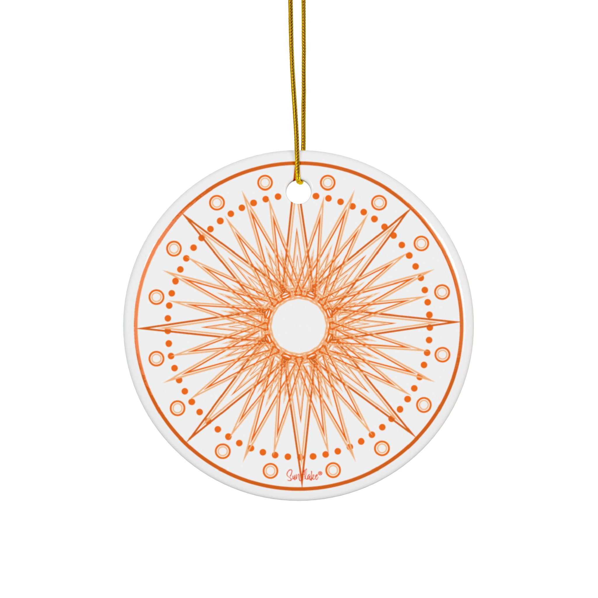 Sunflake Ceramic Ornament #25 2-Side Print