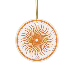 Sunflake Ceramic Ornament #7 2-Side Print