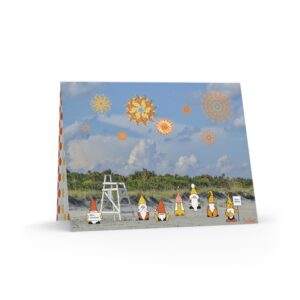 Sunflake Greeting cards -Gnomes at the Beach (8, 16, and 24 pcs)