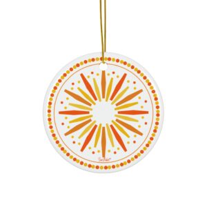 Sunflake Ceramic Ornament #4 2-Side Print