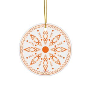 Sunflake Ceramic Ornament #28 2-Side Print