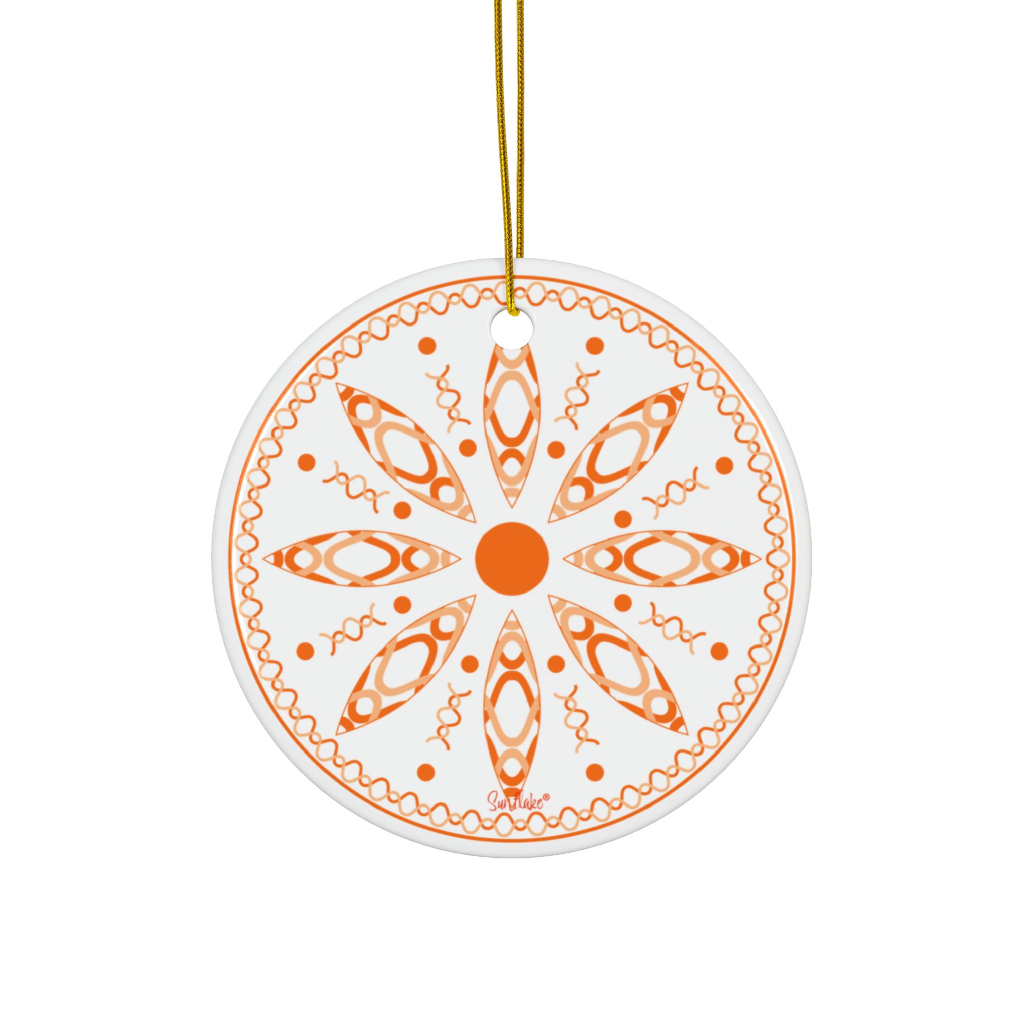 Sunflake Ceramic Ornament #28  2-Side Print