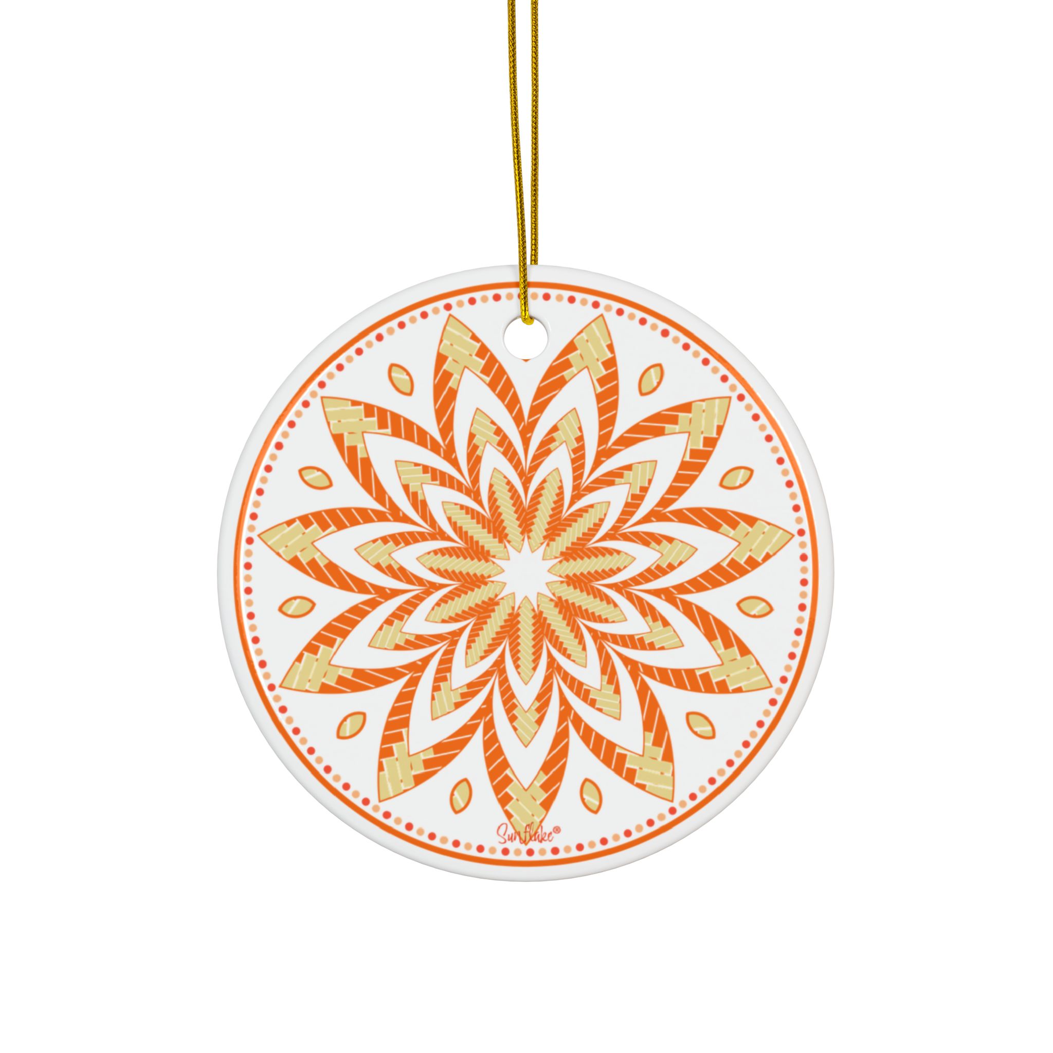 Sunflake Ceramic Ornaments #27   2-Side Print
