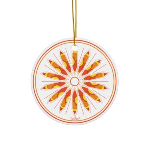 Sunflake Ceramic Ornament #21 2-Side Print