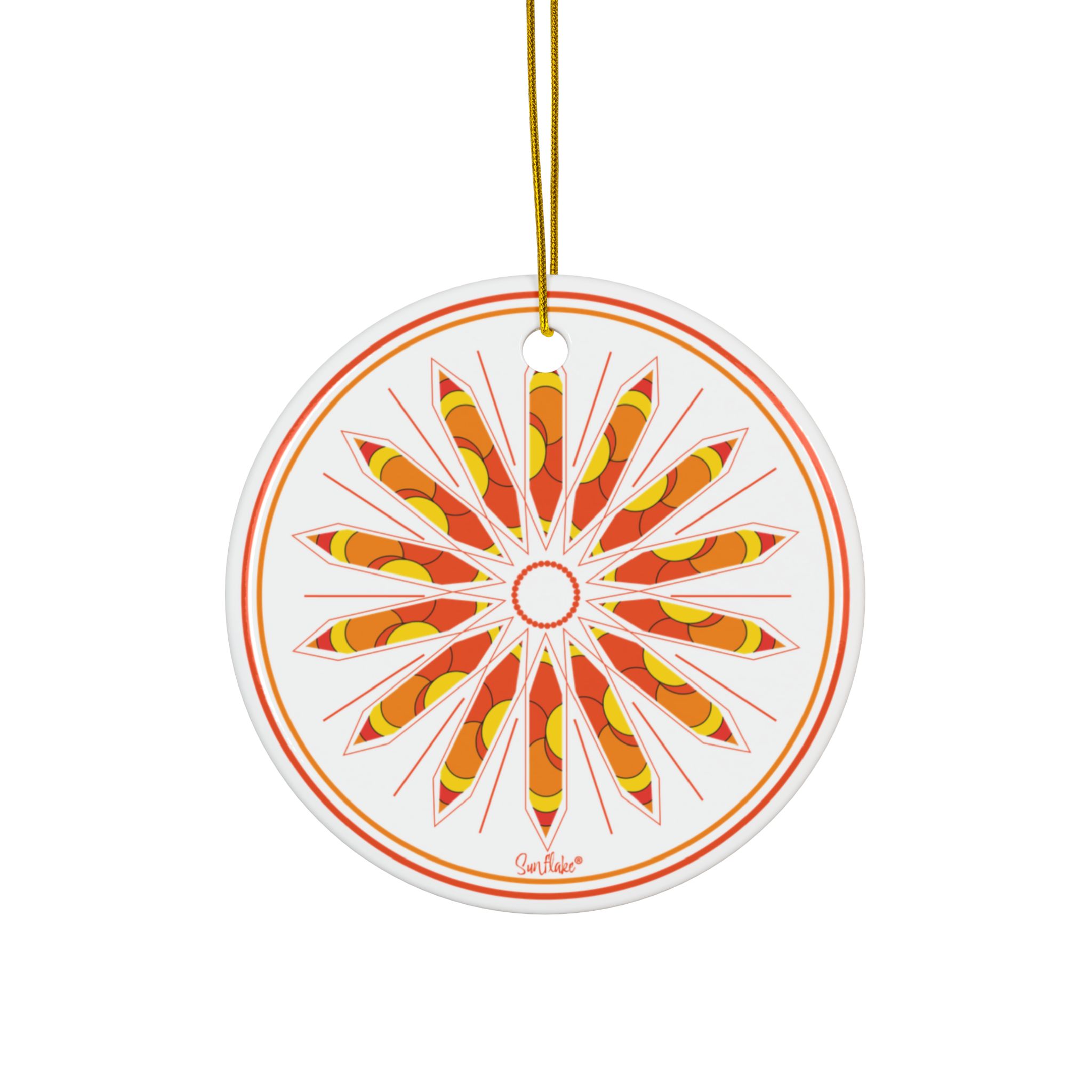 Sunflake Ceramic Ornament  #21 2-Side Print