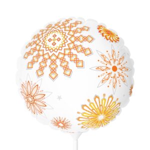 Sunflake Party Balloon #1 on White  11"