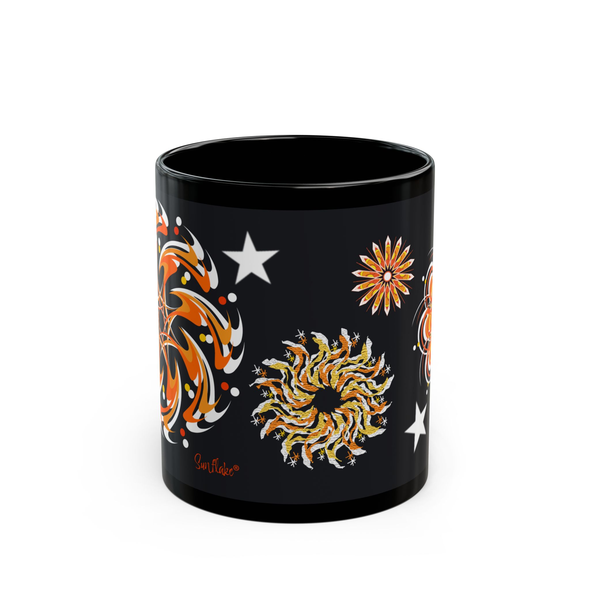 Sunflake Black Mug #7 (11oz, 15oz)