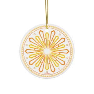 Sunflake Ceramic Ornament #15 2-Side Print