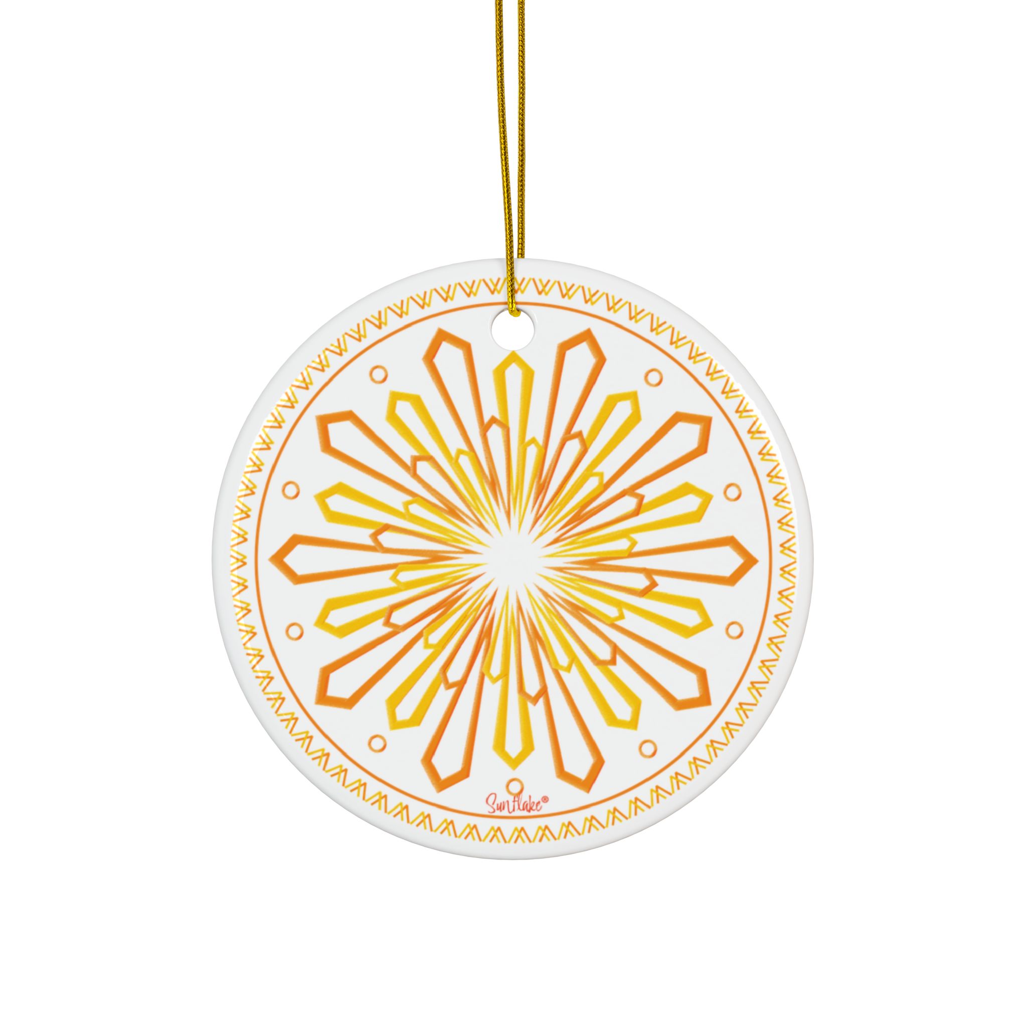 Sunflake Ceramic Ornament #15   2-Side Print