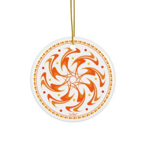 Sunflake Ceramic Ornament #17 2-Side Print