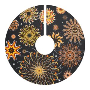 Sunflake Christmas Tree Skirts #1 on Black