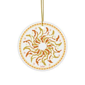 Sunflake Ceramic Ornament #13 2-Side Print
