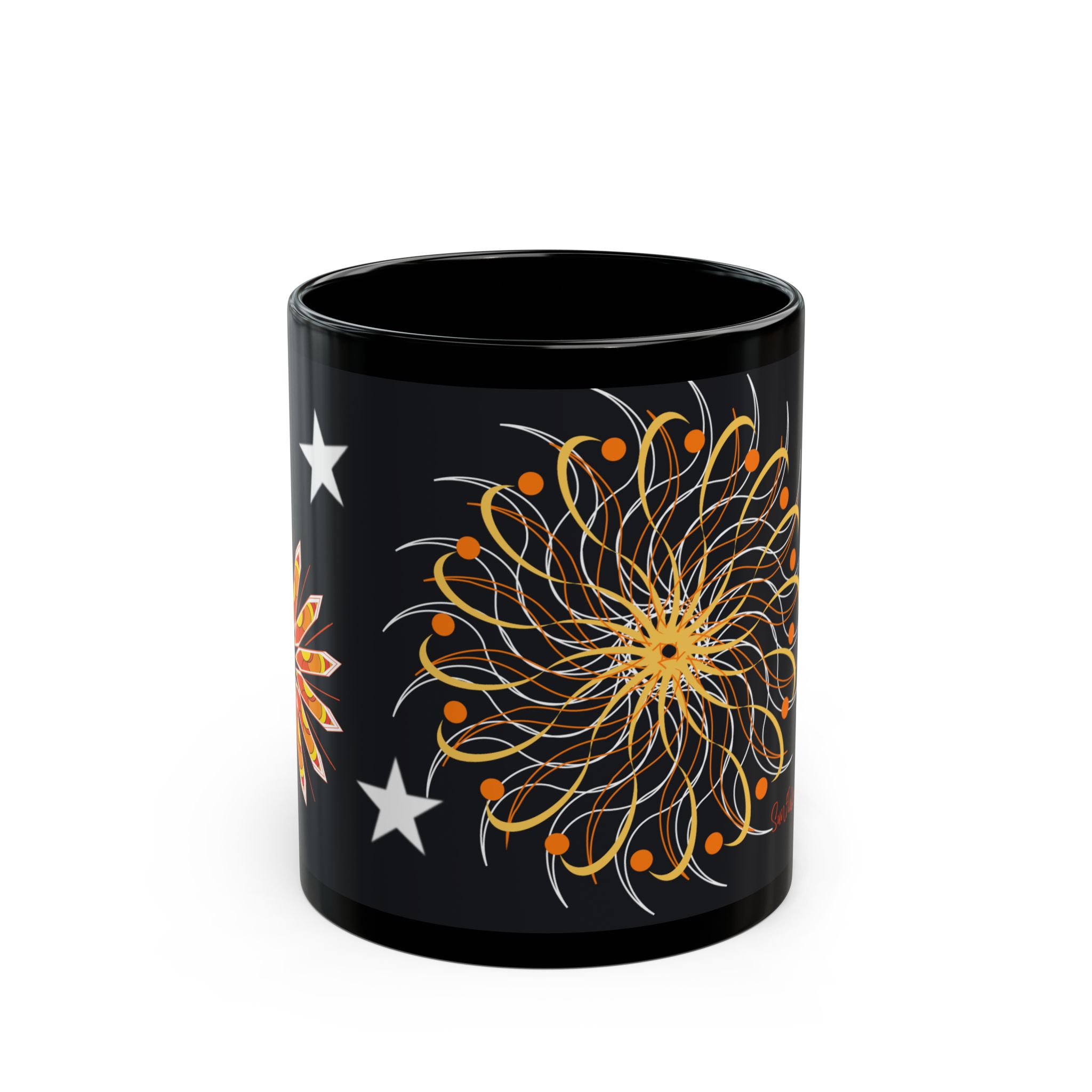 Sunflake Black Mug #6 (11oz, 15oz)
