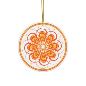 Sunflake Ceramic Ornament #9 2-Side Print