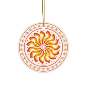 Sunflake Ceramic Ornament #3 2-Side Print