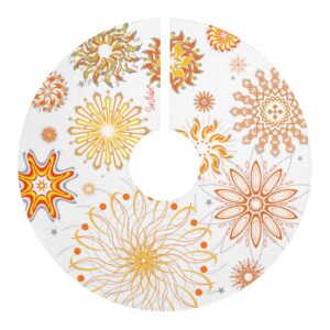Sunflake Christmas Tree Skirts #1 on White