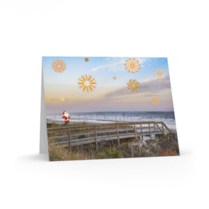 Sunflake Greeting cards - Santa at the Beach (8, 16, and 24 pcs)