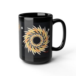 Sunflake Black Mug #2 (11oz, 15oz)