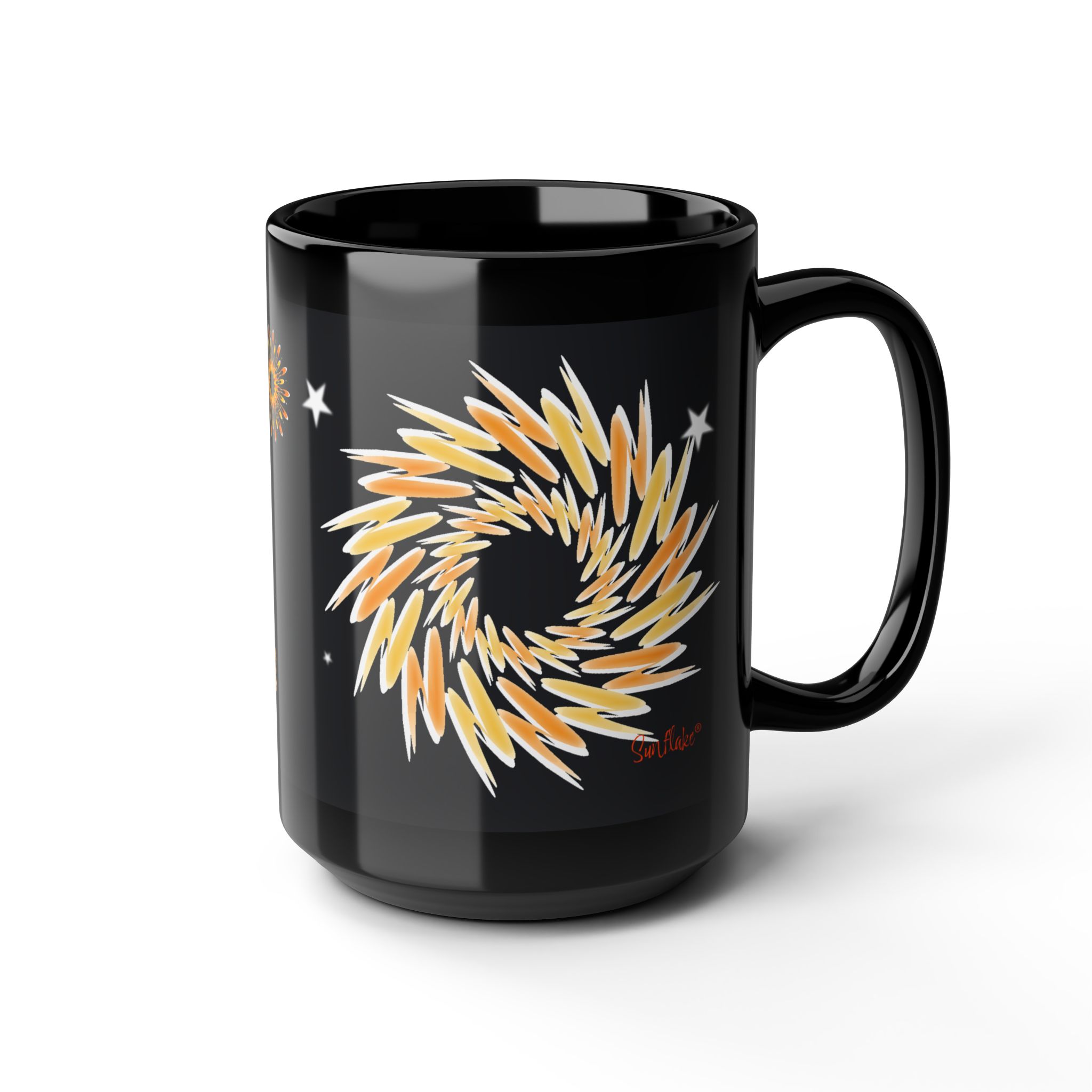 Sunflake Black Mug #2 (11oz, 15oz)