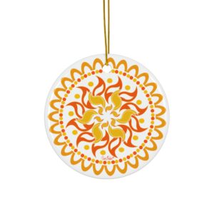 Sunflake Ceramic Ornament #19 2-Side Print