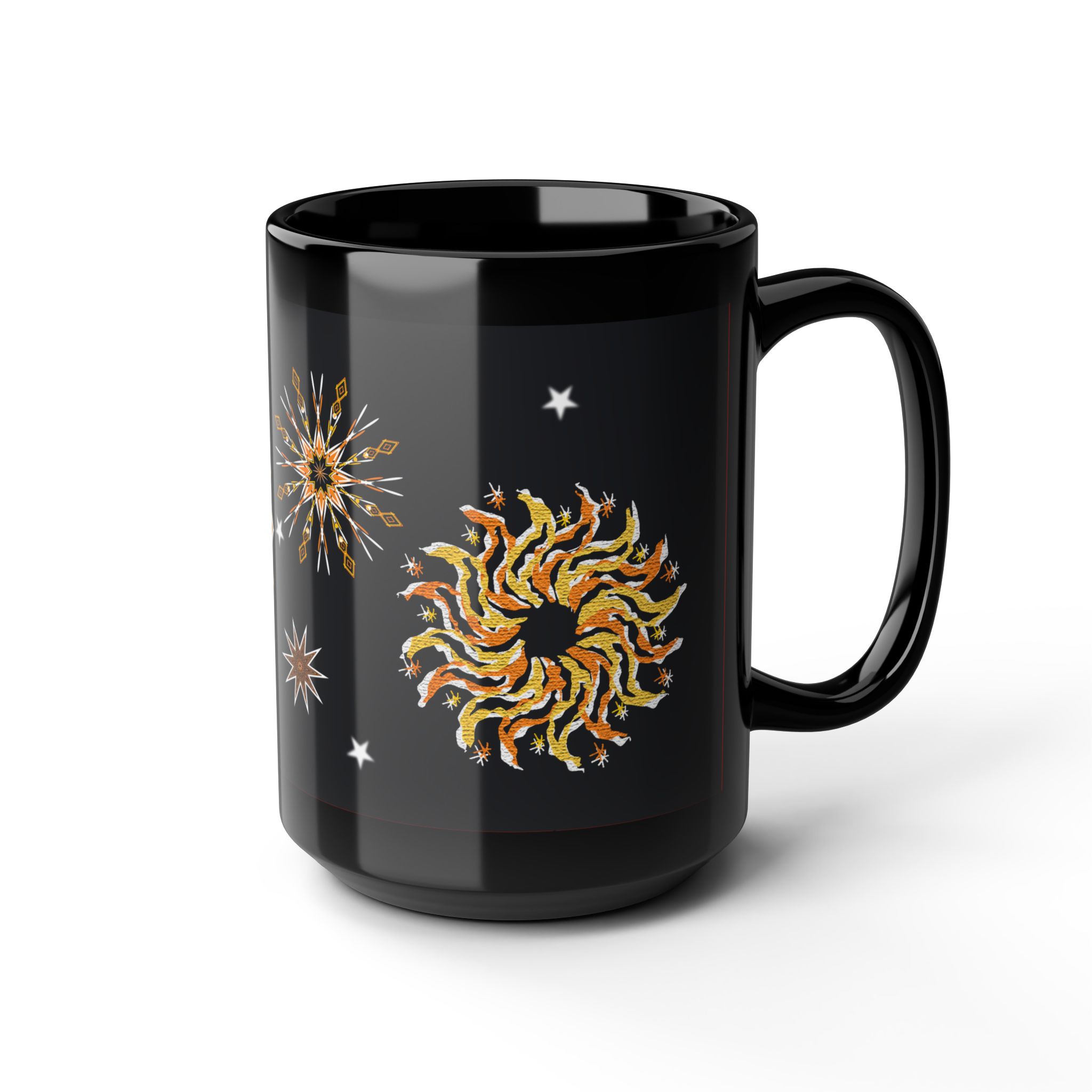 Sunflake Black Mug #1 (11oz, 15oz)