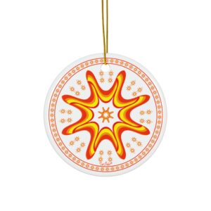 Sunflake Ceramic Ornament #10 2-Side Print