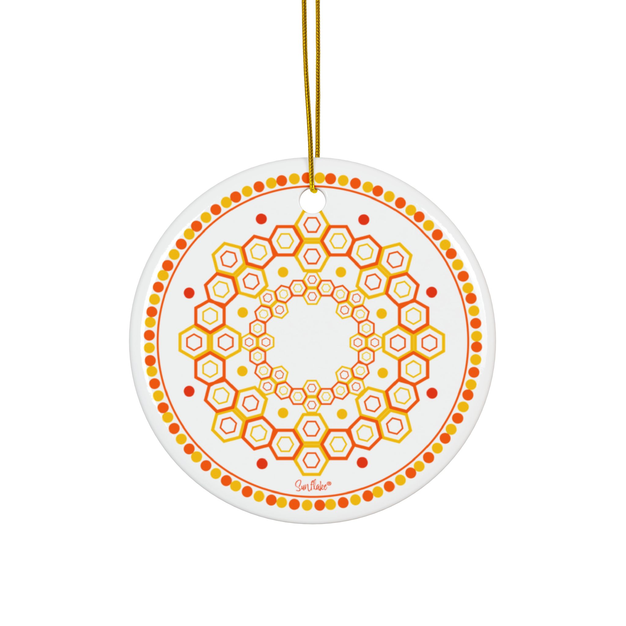 Sunflake Ceramic Ornament #20 2-Side Print