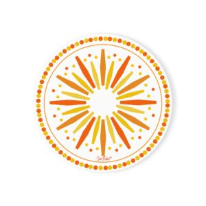 Sunflake Cork Back Coaster #4