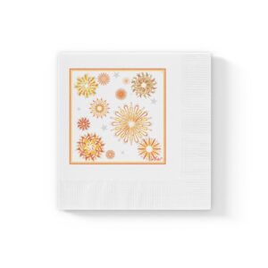 Sunflake White Coined Napkins