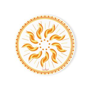 Sunflake Cork Back Coaster #1